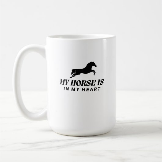 私の馬 馬好きのためのTシャツ コーヒーマグカップ (左)
