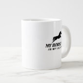 私の馬 馬好きのためのTシャツ ジャンボコーヒーマグカップ (正面右)
