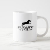 私の馬 馬好きのためのTシャツ ジャンボコーヒーマグカップ (右)