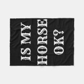 私の馬Okホーセックおもしろいに乗って1 フリースブランケット (正面(横))