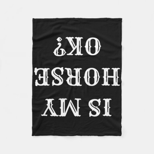 私の馬Okホーセックおもしろいに乗って1 フリースブランケット (正面)