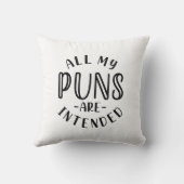 私の駄洒落は全て予定されている クッション (裏面)