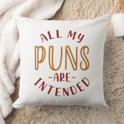 私の駄洒落は全て予定されている クッション (ブランケット)