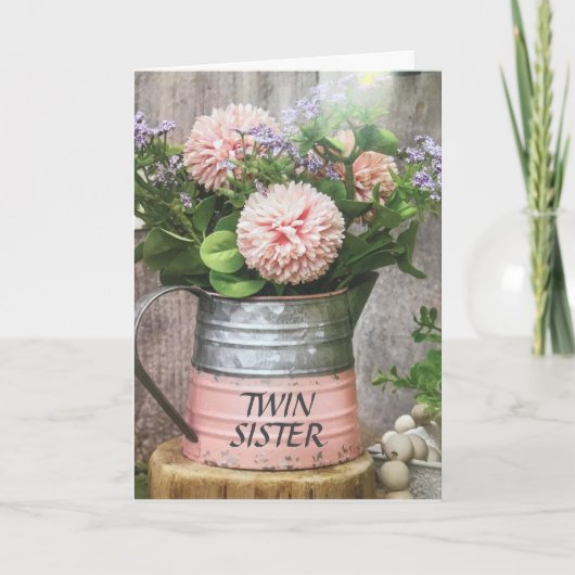 私の驚くべき**ツイン姉妹**誕生日カードに カード (正面)