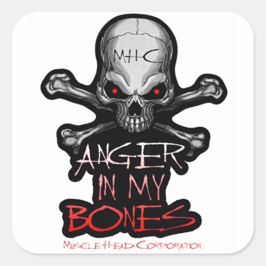 私の骨の怒り スクエアシール (正面)