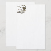 私の骨の骨組文房具をがらがらと鳴らして下さい 便箋 (正面/裏面)