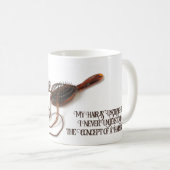 私の髪はUnStraightスクリプトタイポグラフィマグ コーヒーマグカップ (正面右)