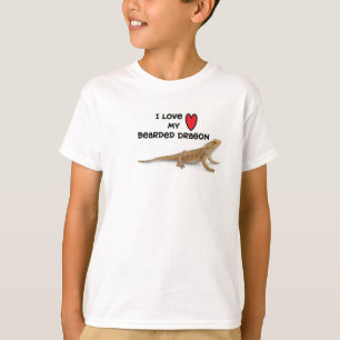 私の髭があるドラゴンのTシャツを愛して下さい Tシャツ