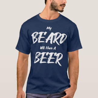 私の髭はビールおもしろいの髭を生やす Tシャツ