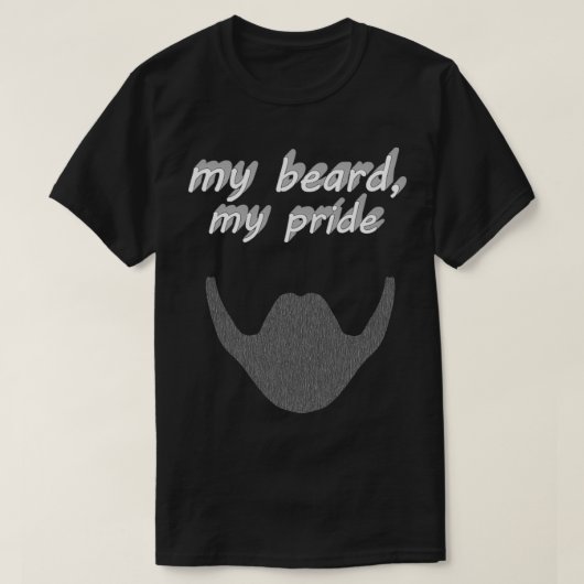 私の髭1 Tシャツ (デザイン正面)