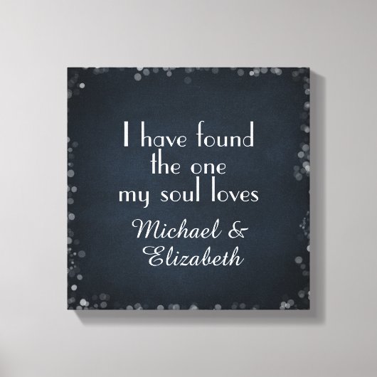 私の魂が名前で愛しているものを見つけた キャンバスプリント (正面)