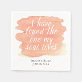 私の魂が聖書の聖句を愛しているのを見結婚つけた スタンダードカクテルナプキン (正面)