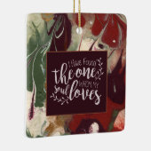 私の魂が聖書を愛している人を見つけた セラミックオーナメント (右)