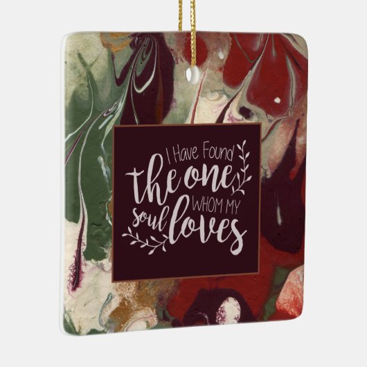 私の魂が聖書を愛している人を見つけた セラミックオーナメント (右)