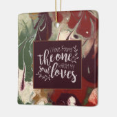 私の魂が聖書を愛している人を見つけた セラミックオーナメント (左)