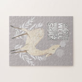 私の魂と良い冬の水の色の鹿 ジグソーパズル (横)