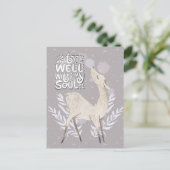 私の魂と良い冬の水の色の鹿 ポストカード (スタンド正面)