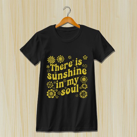 私の魂には太陽の光 - ポジティブなレトロな雰囲気 Tシャツ