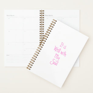 私の魂のキリスト教のインスピレーション計画は良い プランナー手帳