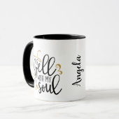 私の魂のクリスチャンの引用文で励ましの贈り物で マグカップ (正面左)