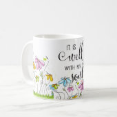 私の魂のクリスチャンの花のマグカップは良い コーヒーマグカップ (正面左)