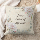 私の魂のフローラ枕のイエス クッション (ブランケット)