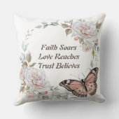 私の魂のフローラ枕のイエス クッション (裏面)