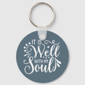 私の魂の信仰に基づく感動的 キーホルダー (裏面)