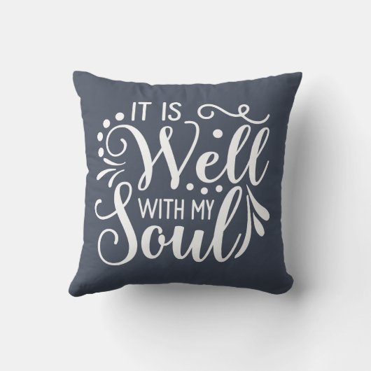 私の魂の信仰に基づく感動的 クッション (裏面)