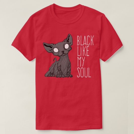 私の魂の子猫のように黒 Tシャツ (デザイン正面)