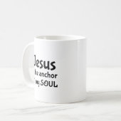 私の魂の錨はイエス coffee mug コーヒーマグカップ (正面左)