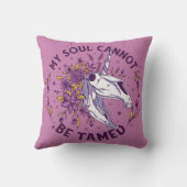 私の魂は一角獣のスカル クッション (裏面)