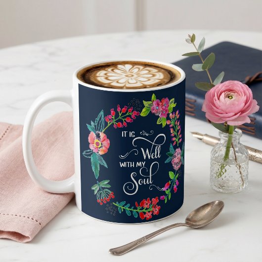私の魂は安らか コーヒーマグカップ