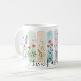 私の魂は安らか 花柄マグカップ コーヒーマグカップ