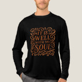 私の魂は安らか Typography トライブレンドＴシャツ (正面)