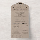 私の魂は私が森を愛しているのを見つけ結婚た オールインワン招待状 (内側)