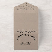 私の魂は私が森を愛しているのを見つけ結婚た オールインワン招待状 (外側)