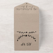 私の魂は私が森を愛しているのを見つけ結婚た オールインワン招待状 (外側)