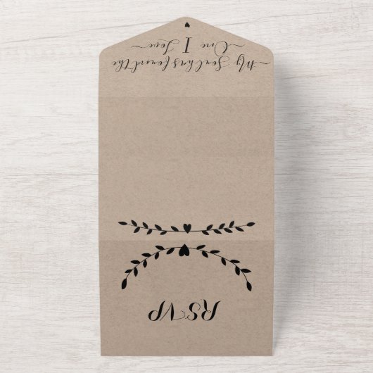 私の魂は私が森を愛しているのを見つけ結婚た オールインワン招待状 (外側)