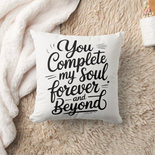 私の魂を完成させる - 永遠を超えた愛の名言 クッション (ブランケット)