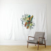 私の魂ドラゴンフライ花の女性Sと良い タペストリー (インサイチュ(横))