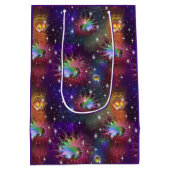 私の魅惑的なディスコファンキーパターン ミディアムペーパーバッグ (裏面)