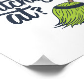 私の魔女が向かう面白いハロウィーンピンクフラミンゴ ポスター (角)