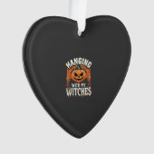 私の魔女たちとハロウィンのカボチャ オーナメント (正面)