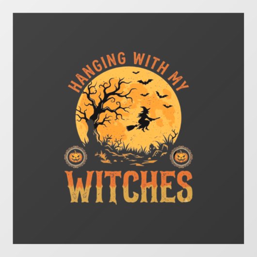 私の魔女たちとハロウィンを楽しむ ウィンドウサイン (シート)