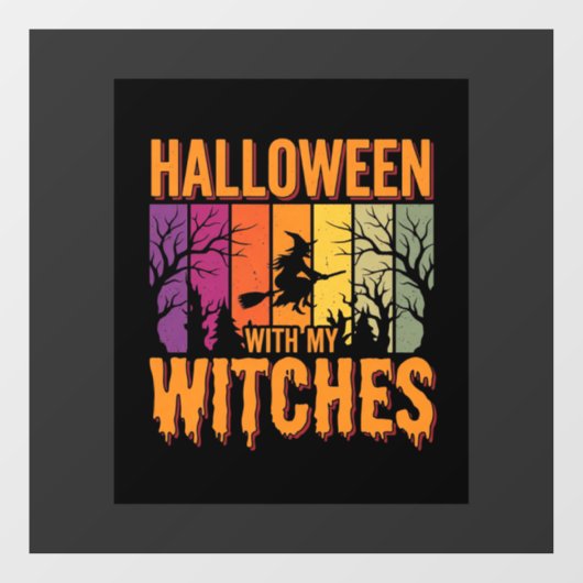 私の魔女たちとハロウィン　レトロな夕日 ウィンドウサイン (シート)