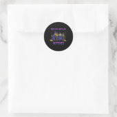 私の魔女とチリンのハロウィーンおもしろい ラウンドシール (バッグ)