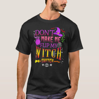 私の魔女スイッチのハロウィンコストをフリップさせない Tシャツ