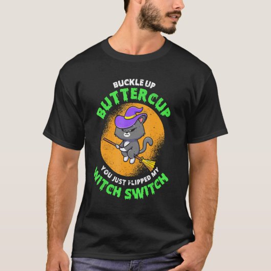 私の魔女スイッチをいじった!ハロウィンの魔法 Tシャツ (正面)
