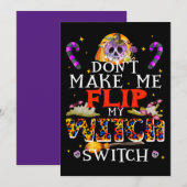 私の魔女スイッチを押さないで（中くらいの怖さ） 招待状 (正面/裏面)